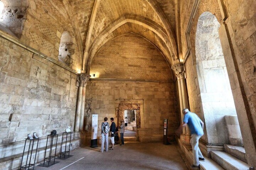 Inside Castel del Monte.