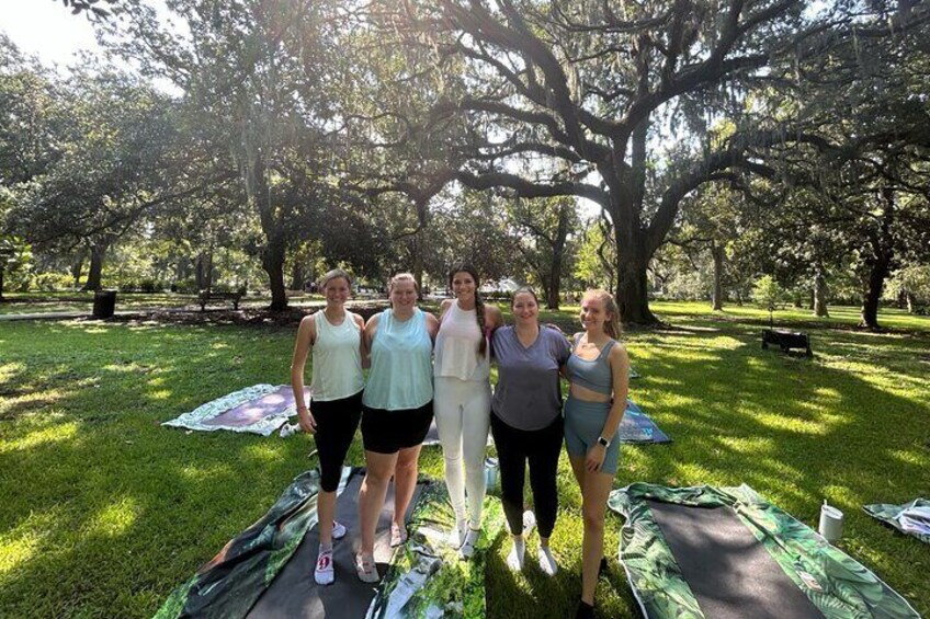 Yoga in Forsyth Park