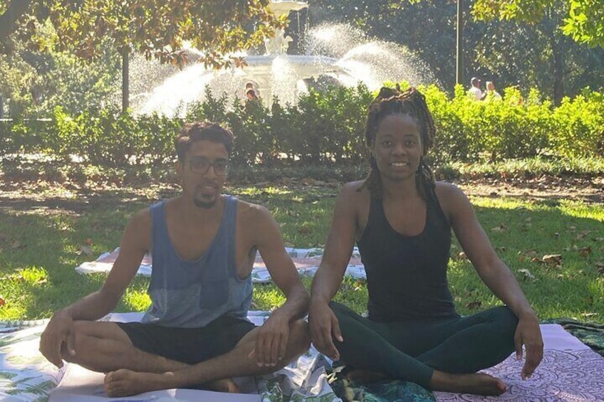 Yoga in Forsyth Park