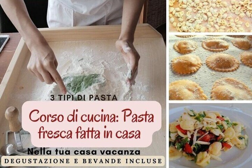 Cooking course in your accommodation: Fresh handmade pasta