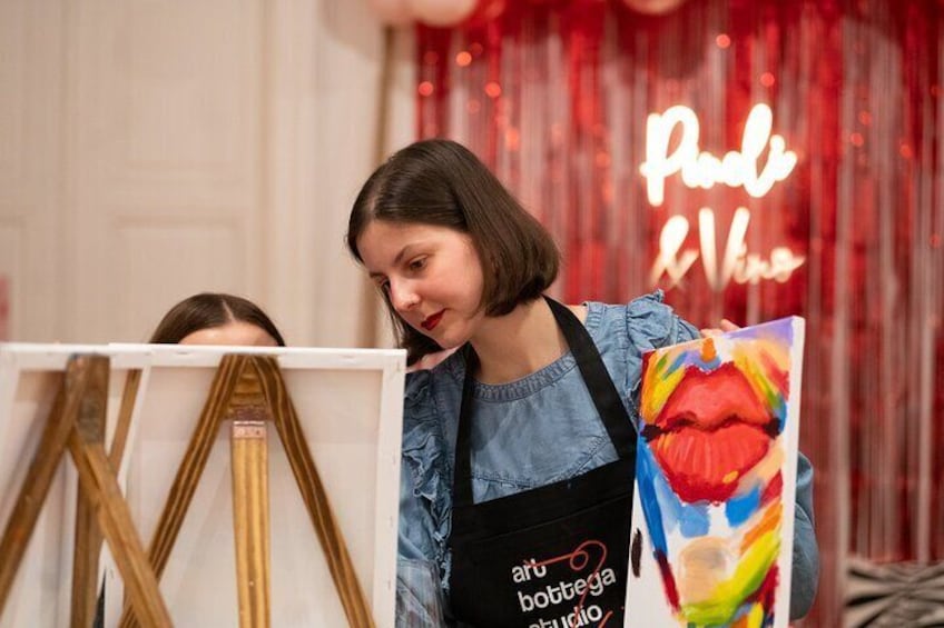 Painting party at Art Bottega - Paint & Wine Studio in Zagreb