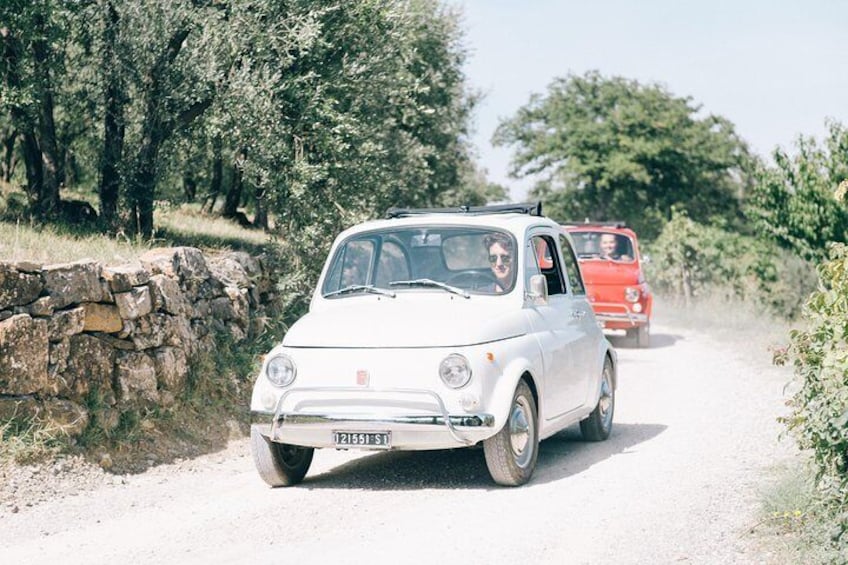 Private 500 Fiat tour in Tuscany From San Gimignano