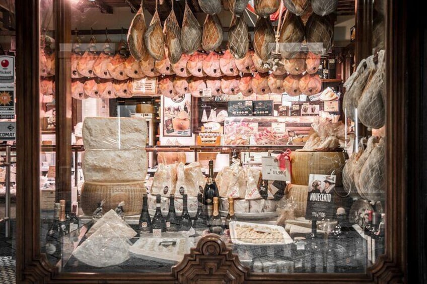 A traditional Prosciutteria in Parma | Artemilia Guided Tours | Parma Food Walking Tour