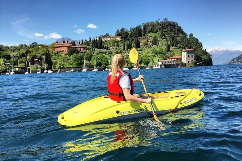 Lake Como Bellagio Water Sports Kayak Tour - peninsula view