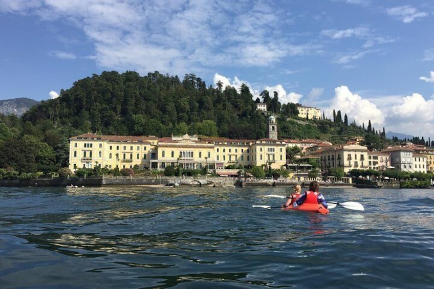Lake Como Bellagio Water Sports Kayak Tour - Bellagio skyline