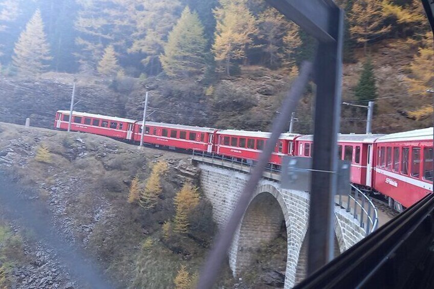 St Moritz and Bernina express. Departure from Milan