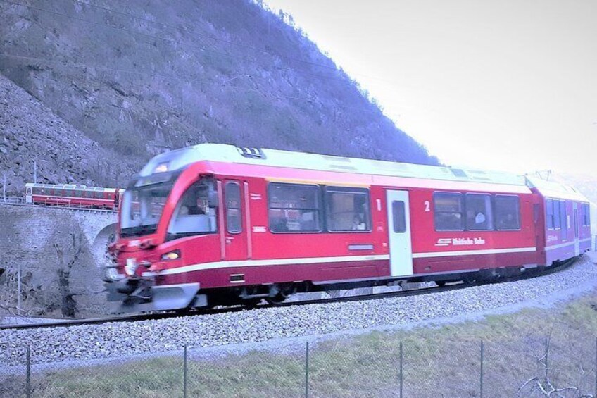 St Moritz and Bernina express. Departure from Milan