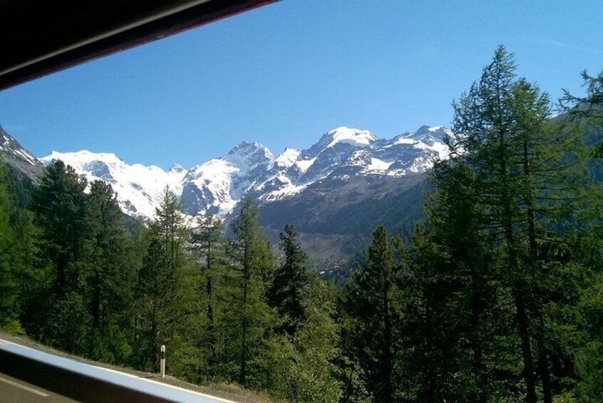 St Moritz and Bernina express. Departure from Milan