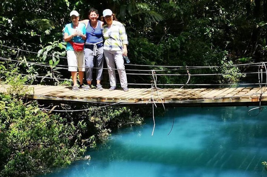 Our Groups Hanging Bridges in Rio Celeste