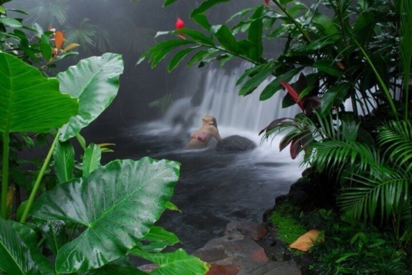 Pool and waterfall in Tabacon Resort