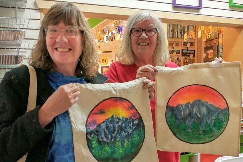 Colorado Inspired Inktense Painted Stocking or Tote Bag Class