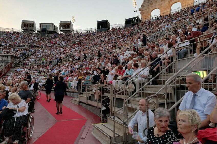 Transfer from Lake Garda to Verona Arena and Opera Ticket