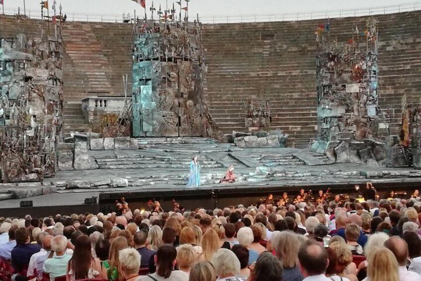 Transfer from Lake Garda to Verona Arena and Opera Ticket