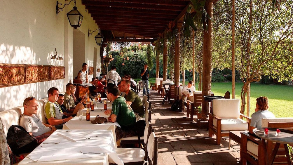 Outside dining area within the Larco Museum