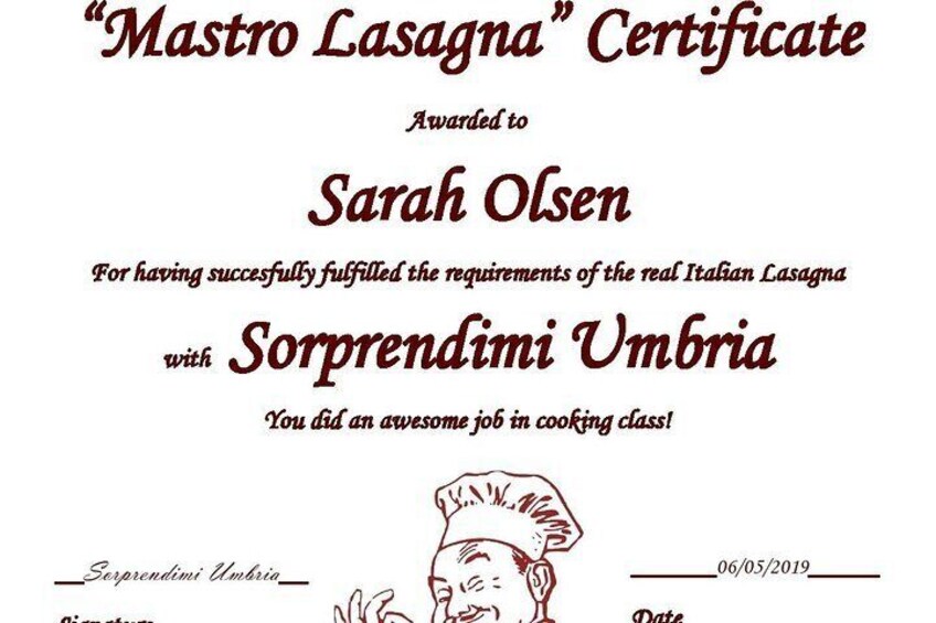 Fun Cooking Class, Let's Make Lasagna! - Umbria
