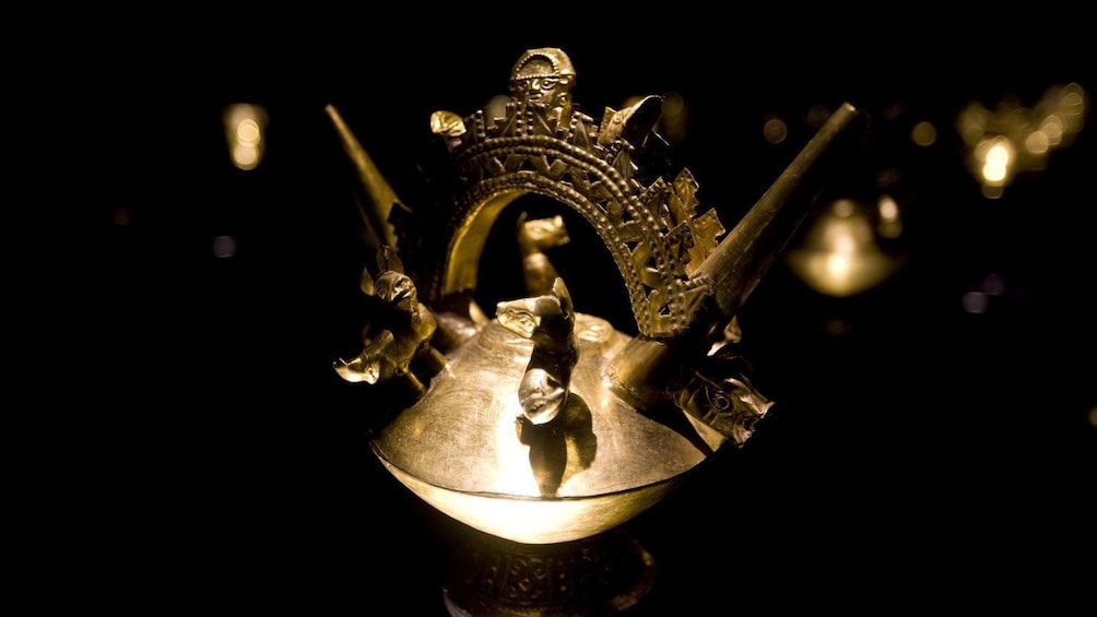Golden artifact from ancient Peruvian civilization