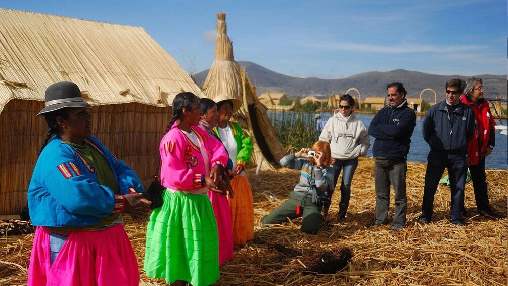 Villagers of the Uros Islands in Peru