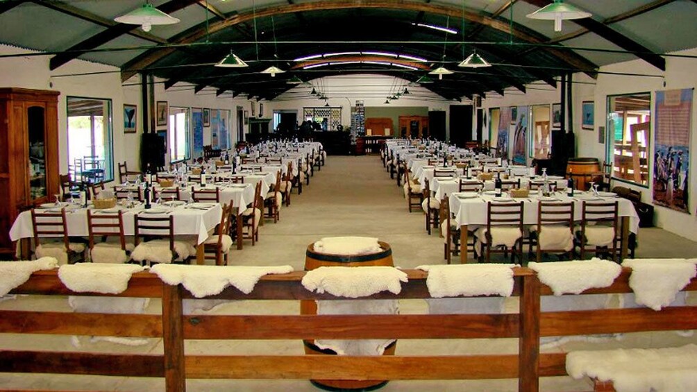 inside a dining hall in Argentina