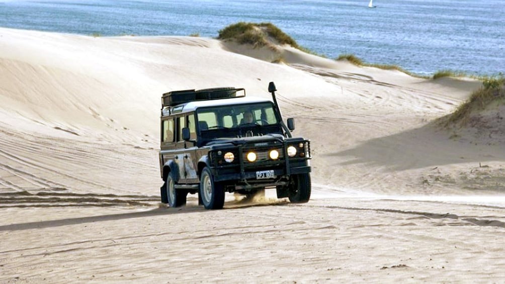Jeep on the beach in Argentina