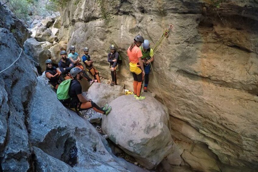 First abseiling in Garganta Verde - Sierra de Grazalema