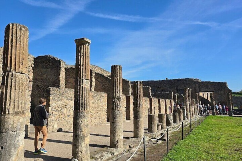 Guided tour of Pompeii & Vesuvius with entrance and light lunch