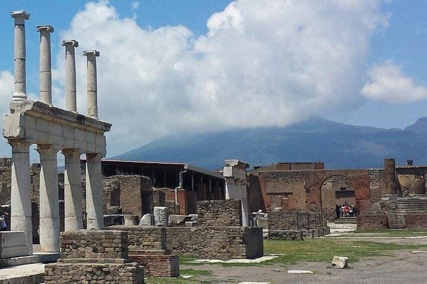 Pompeii Forum with Vesuvius