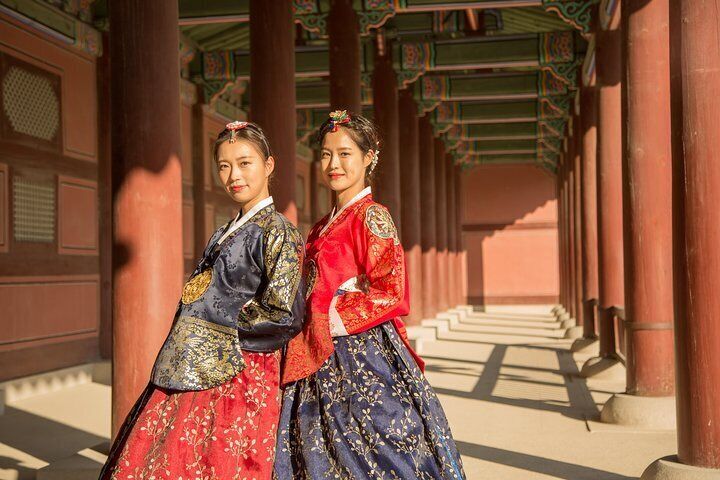 Premium Photo | The profile view of a woman wearing a Hanbok the traditional  Korean attire