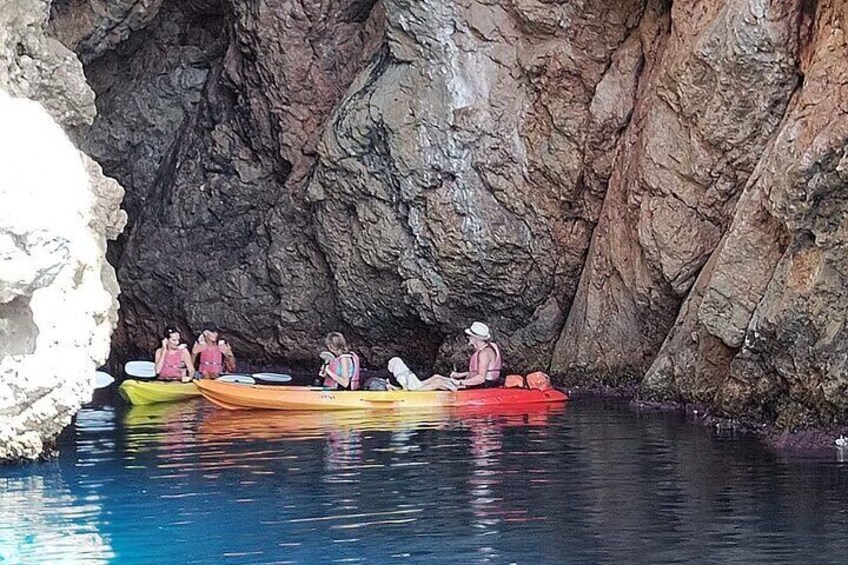 Breathtaking guided Kayak tour from Sant Elm the bay of Cala en Tió