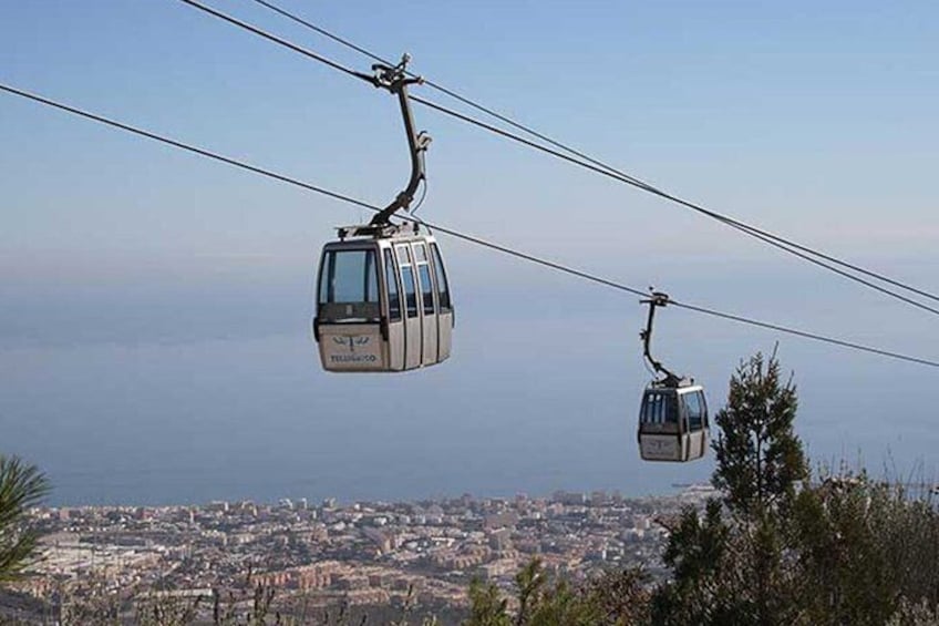 Cable car up to the Benalmadena Bike Park