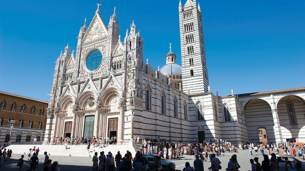 Guests viewing the Siena Cathedral in Siena, Italy