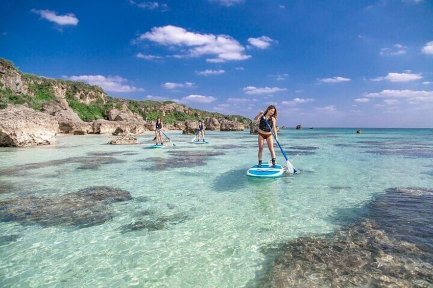 [Okinawa Miyako] [1 day] Superb view beach SUP / Canoe & tropical Snorkeling !!
