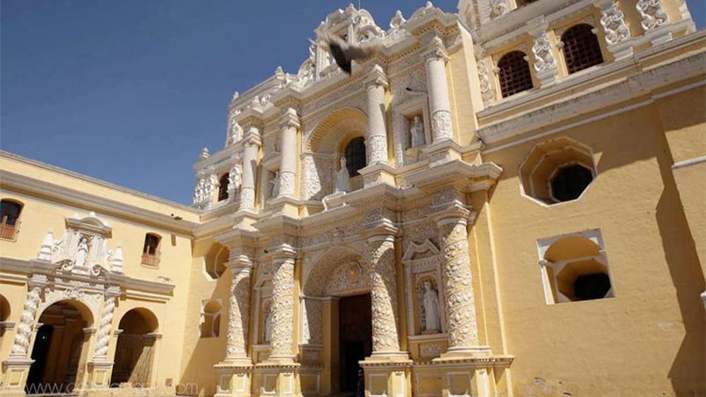 Beautiful yellow building in Guatemala