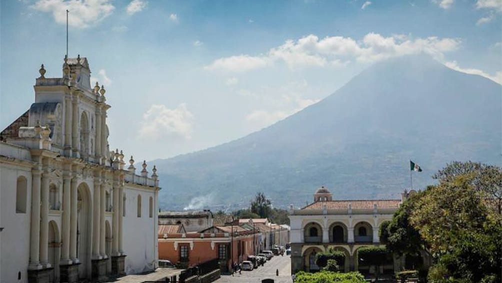 Beautiful city and mountain view of Guatemala 