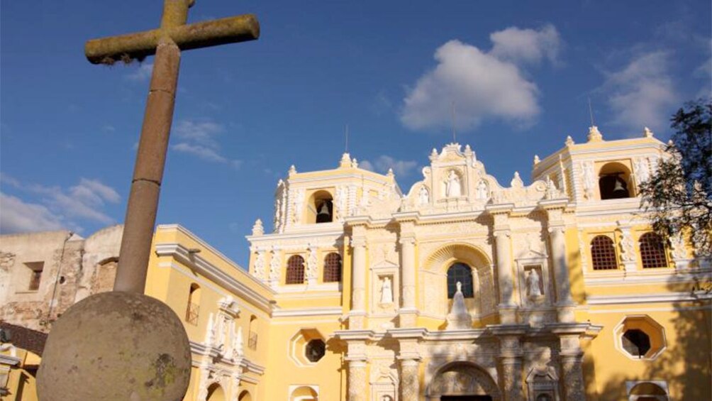 Beautiful view of La Merced Church in Guatemala 