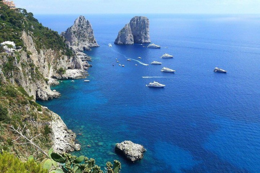 Exclusive Private Trip to Capri & Blue Grotto with Convertible Car and Top Guide