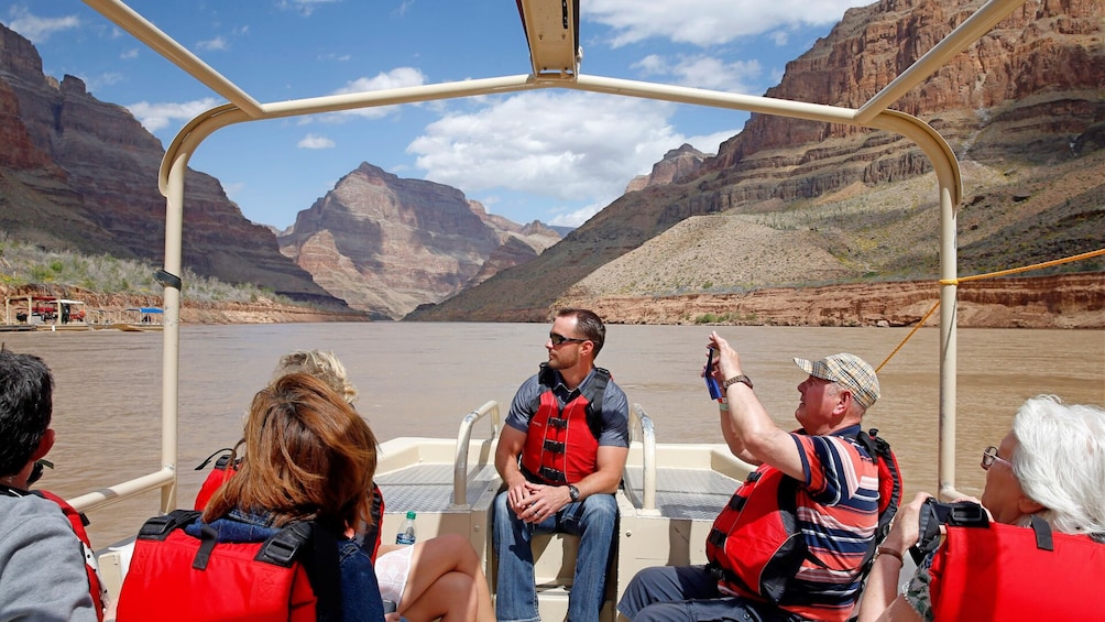 Over the Edge Helicopter Canyon Landing & Pontoon Boat tour