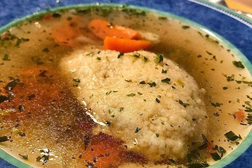 Semolina dumpling soup