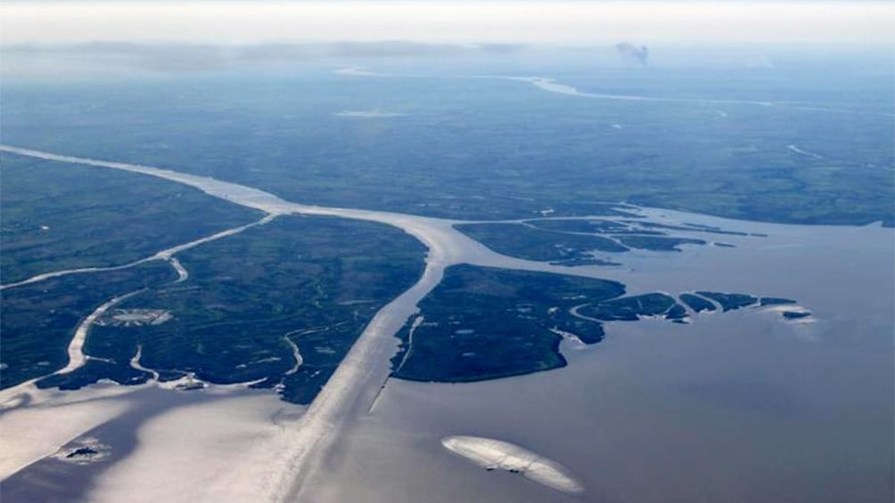 Serene view of the Tigre City on the Parana River Delta in Buenos Aires