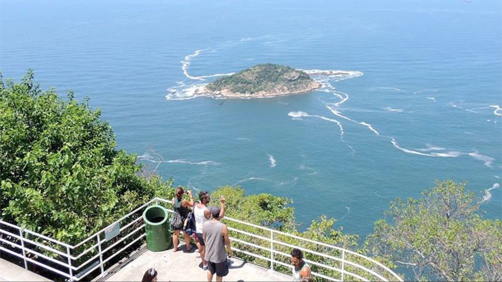 Tourists looking over the city of Rio de Janeiro 