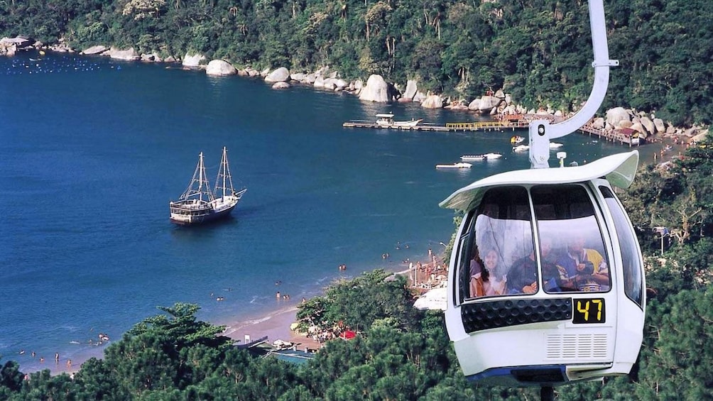 Experience fantastic views of Florianopolis from the cable car high above