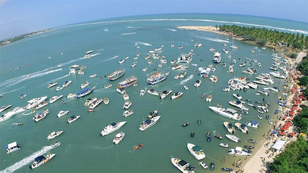 Stunning view o Gunga beach in Maceio