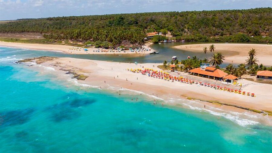 Calm look at Duas Barras Beach in Maceio