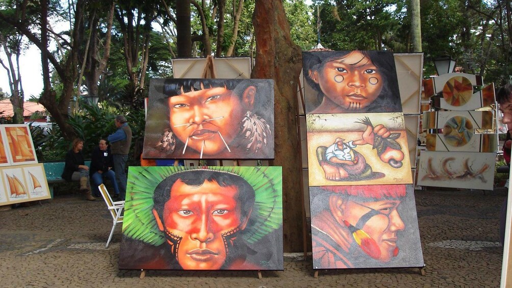Paintings by local artists for sale in Sao Paulo