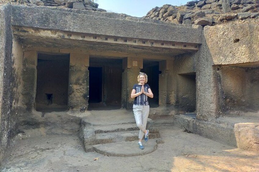 Yoga at Kanheri Caves