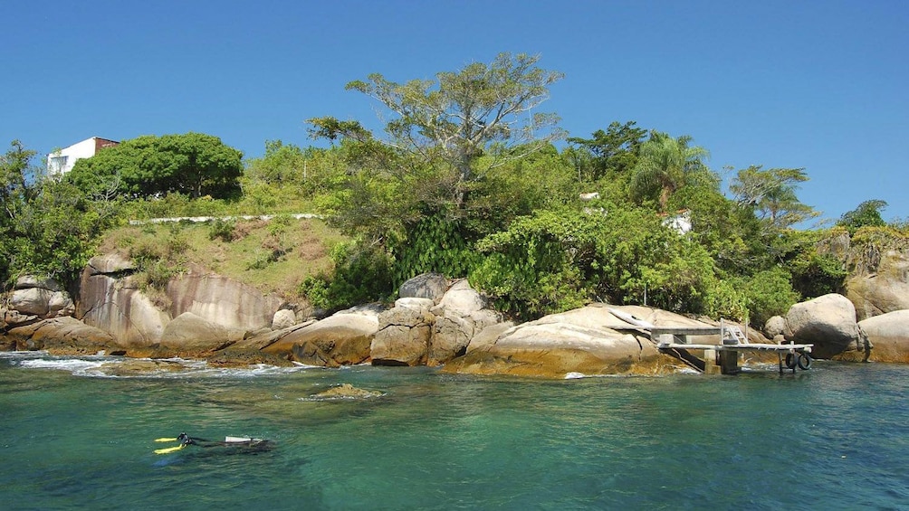 Scuba diver just off the coast of Paraty