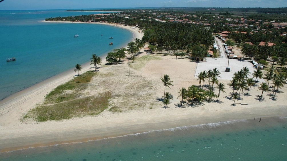 Aerial view of the coastline of Coroa Vermelha