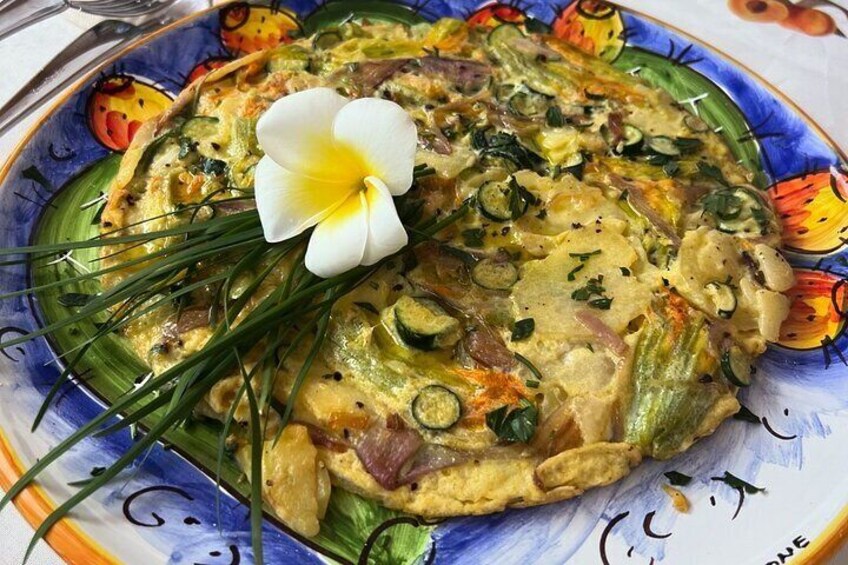 Traditional cooking lesson with tasting in the garden 