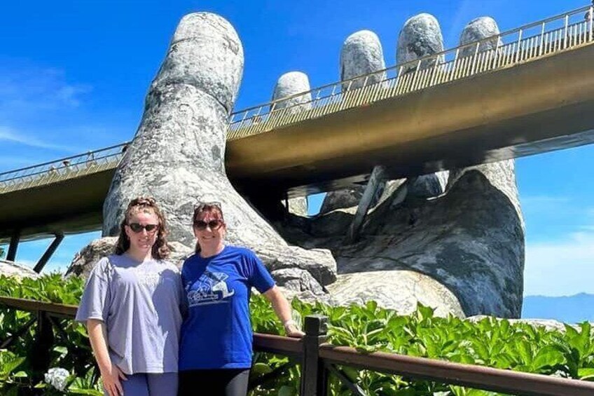 Golden Bridge - Marble Mountain -Hoi An City Tour- Riverboat Ride
