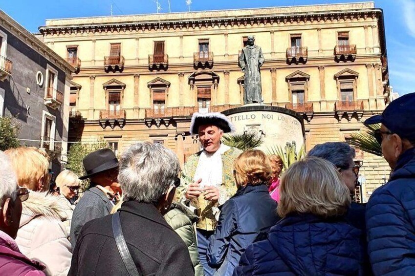 Matteo during a historical walk