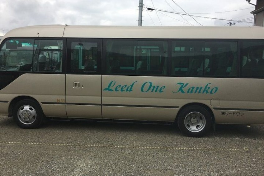 Our microbus. *We are careful about coronavirus.